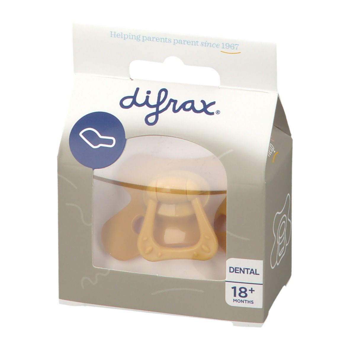 difrax® Dental Schnuller 18+ Monate Honey