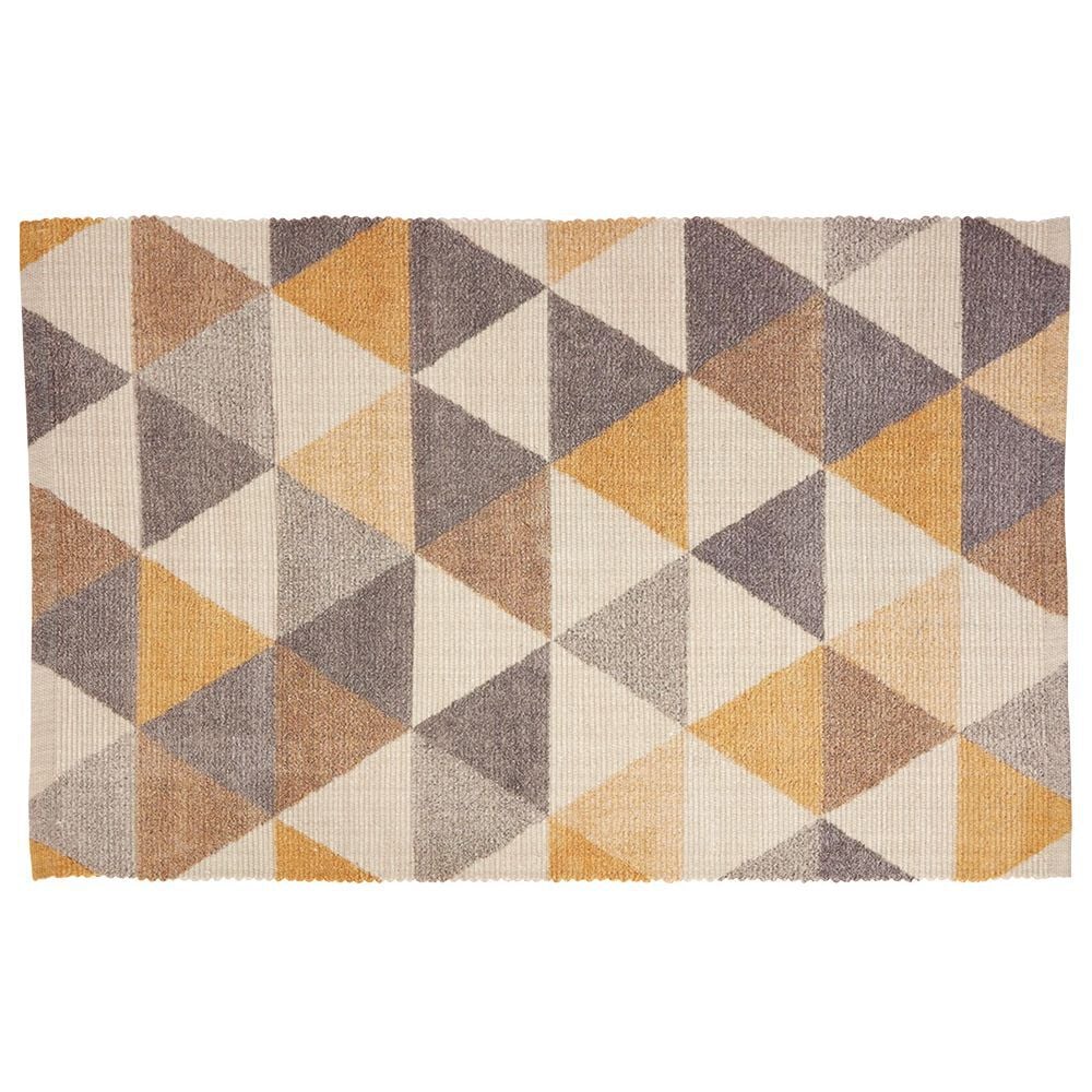 Tapis imprimé design géométrique plastique recyclé 100x150 cm