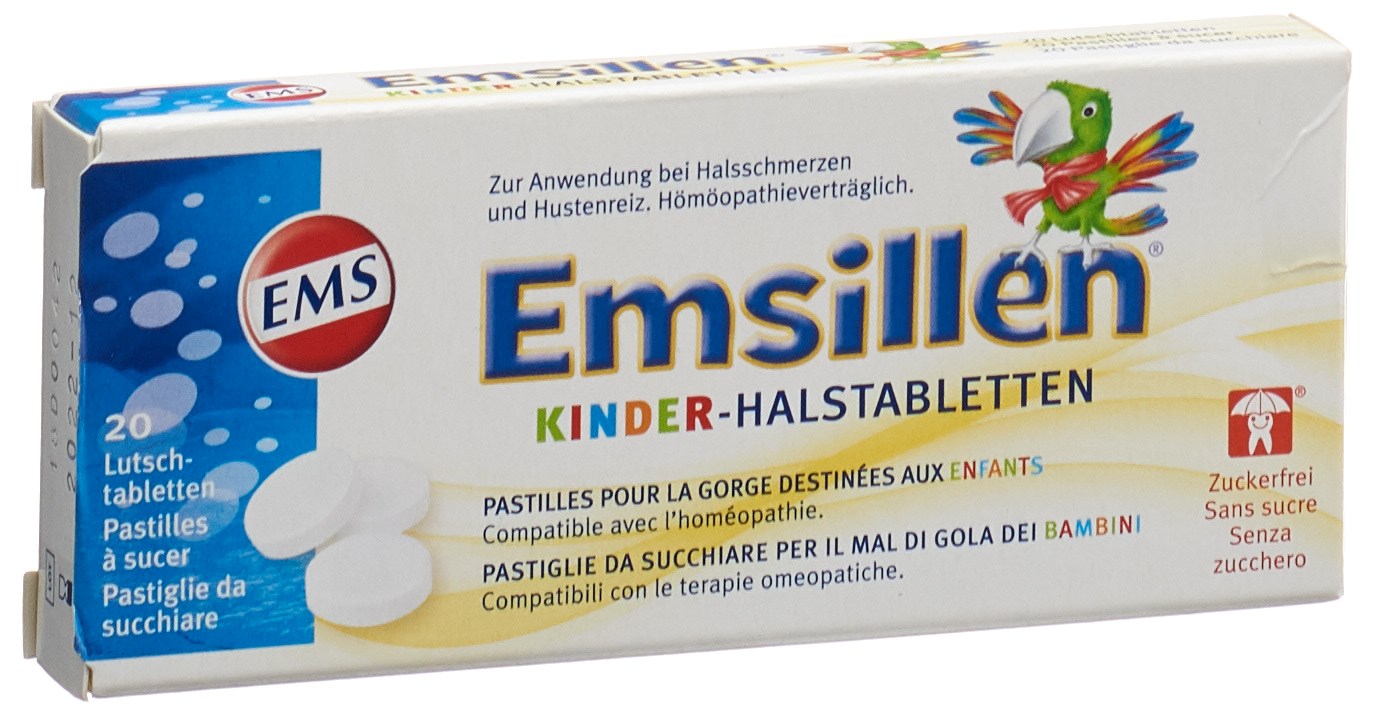 Emsillen Kinder-Halstabletten Lutschtabl mit Vanille Blist 20 Stk