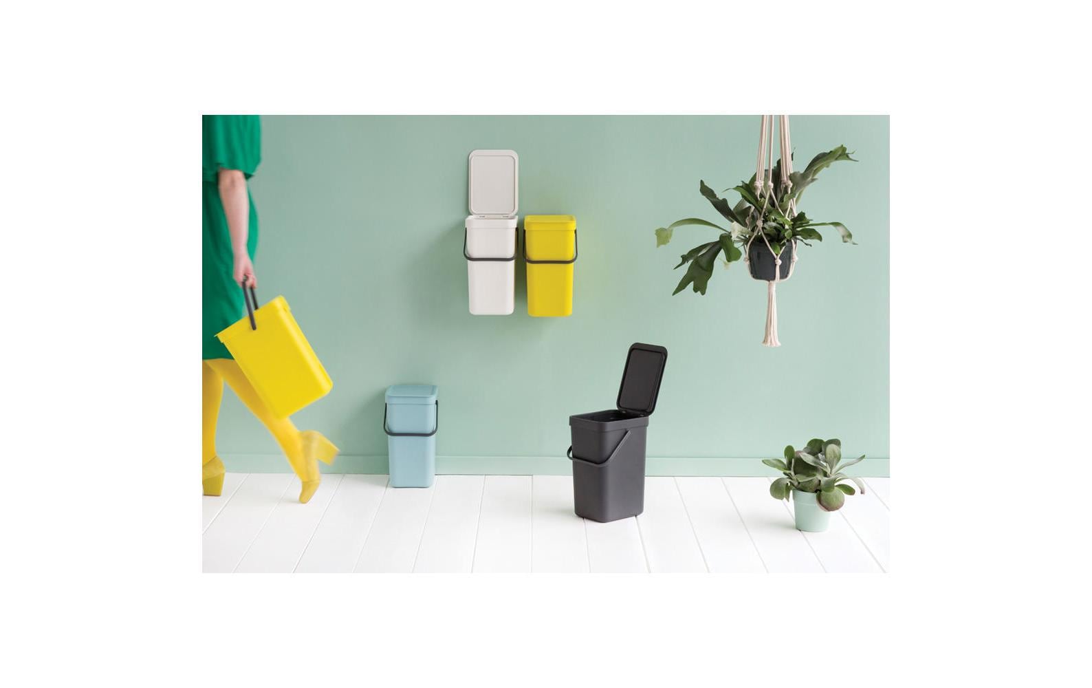 Recyclingbehälter Sort & Go 12 l, DunkelgrauMülleimer
