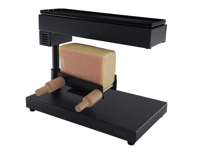 FURBER Raclette-Gerät Melty Schwarz Kipp- und höhenverstellbarer Käsehalter