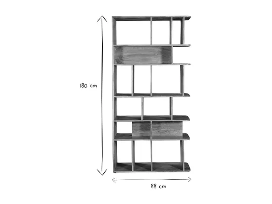 Bibliothèque séparateur d'espace en bois manguier massif L88 cm RUPAH