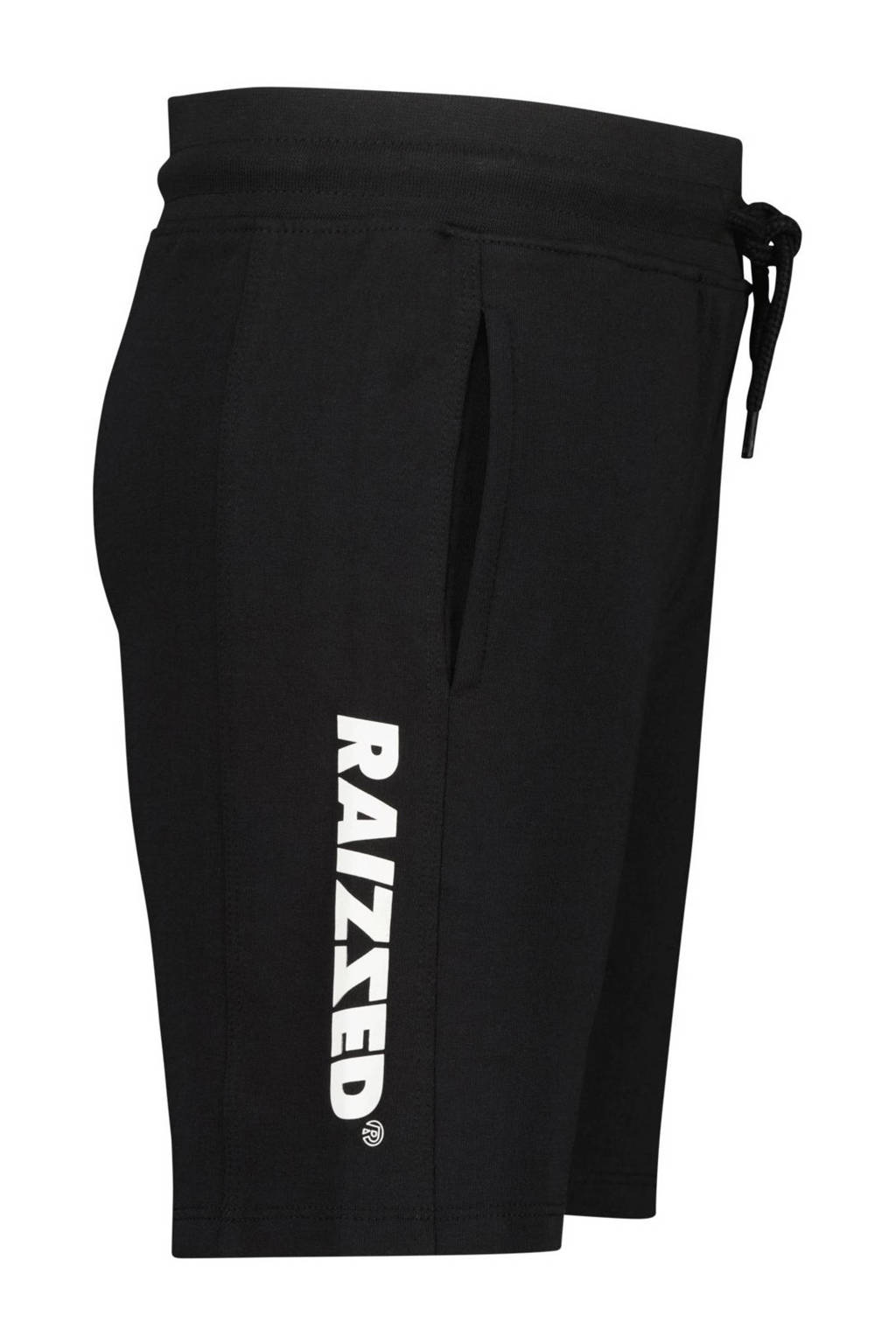 Raizzed sweatshort Djordy met logo zwart