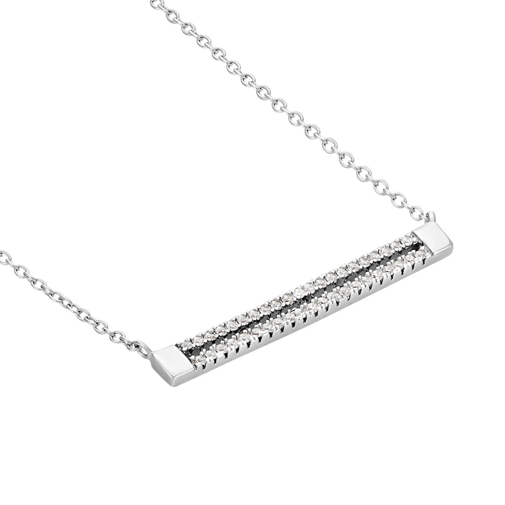Collier Ulysses Argent Blanc Oxyde De Zirconium
