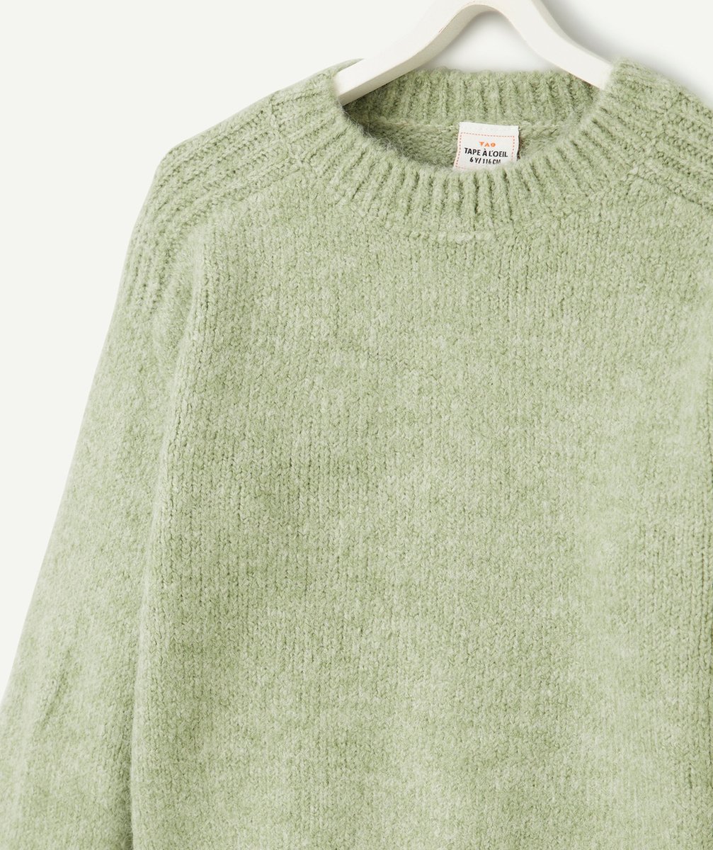 PULL EN TRICOT GARÇON VERT