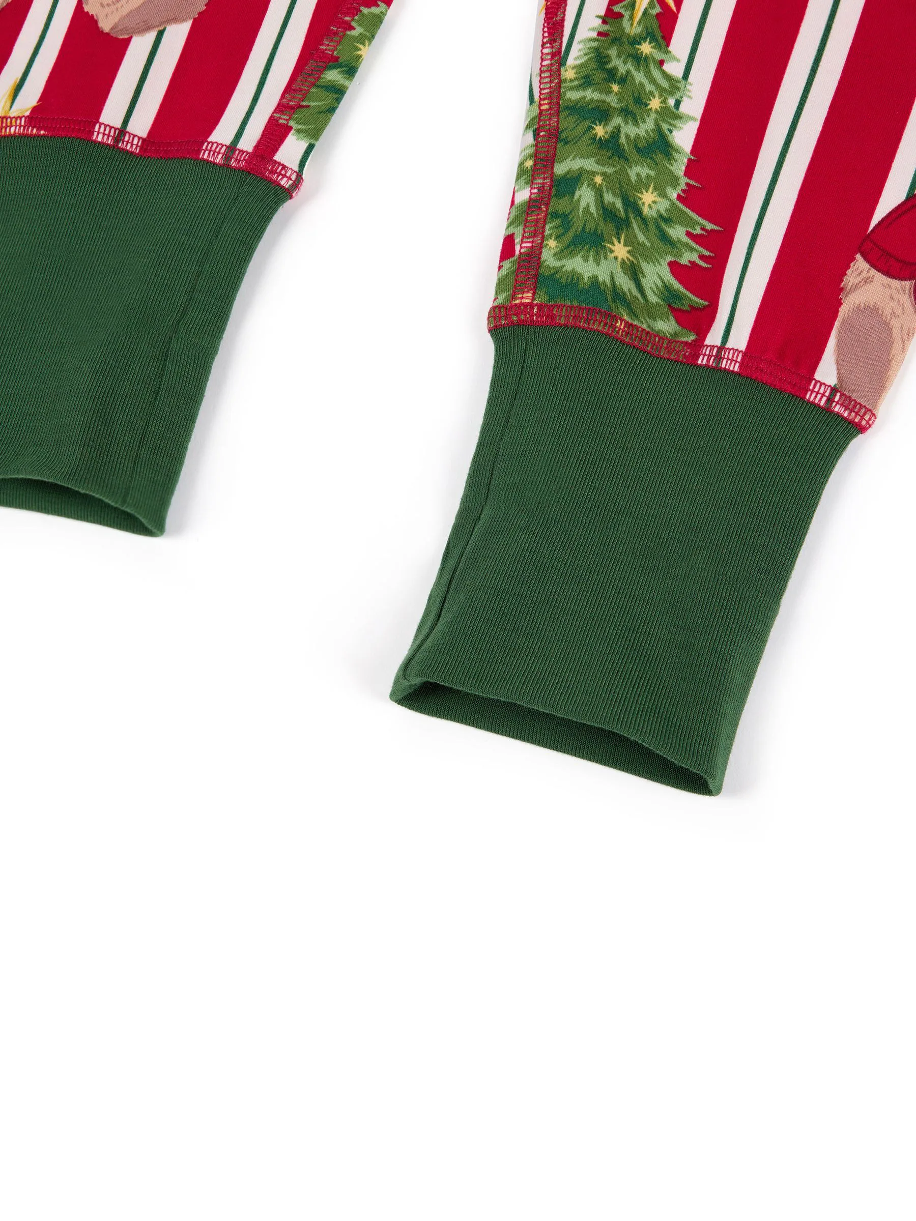 Chelsea Peers lange kerstpyjama met teddybeer en strepen