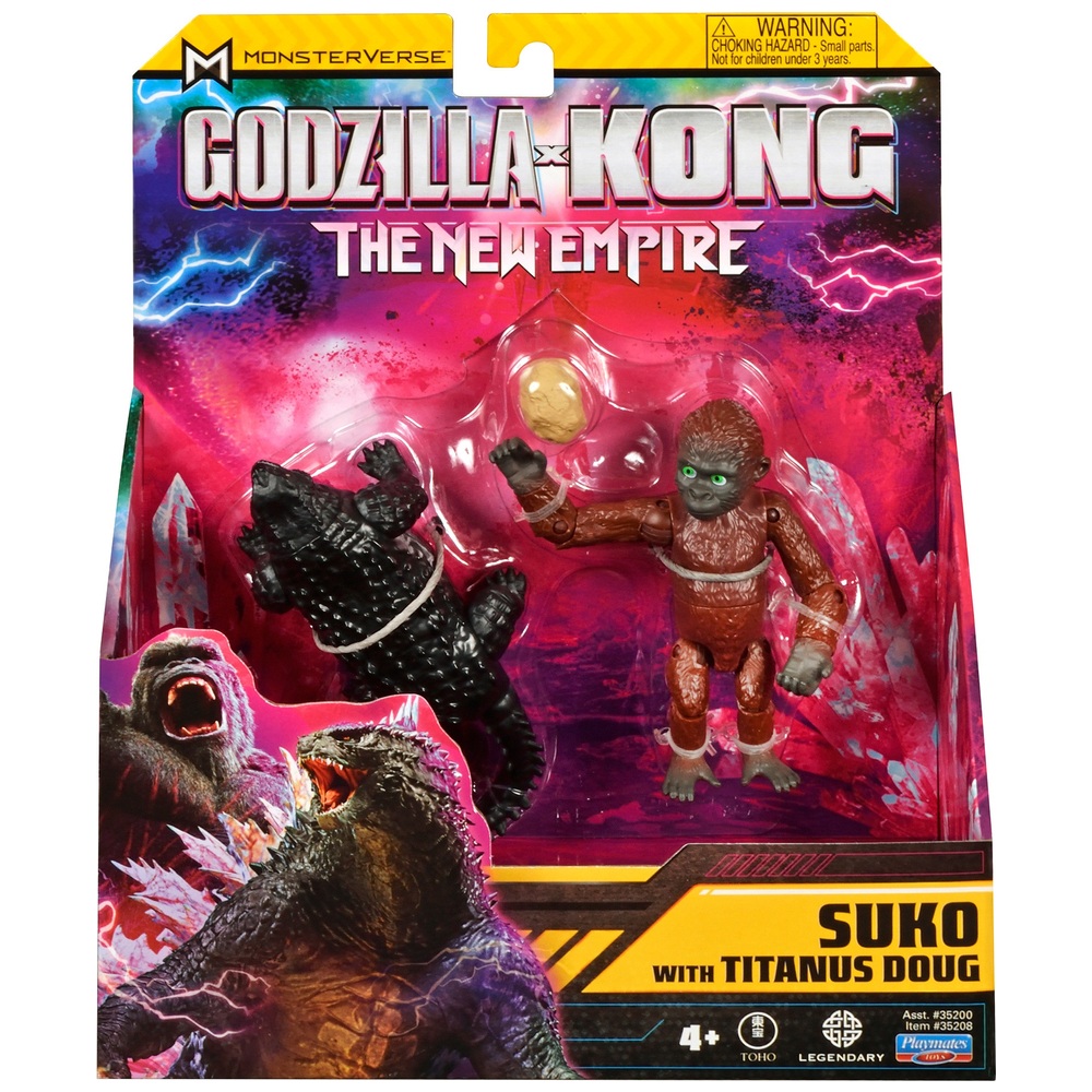 Monsterverse Godzilla x Kong: Das Neue Imperium 8cm Suki mit Titanus Doug Figuren