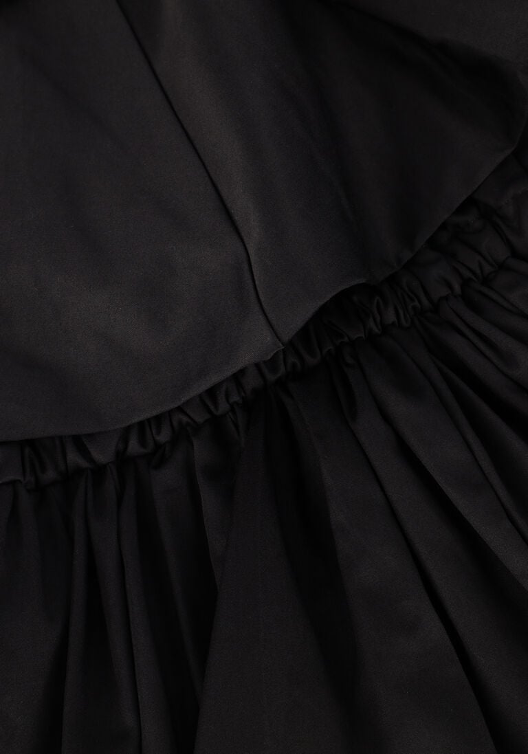 zwarte devotion midi jurk deos