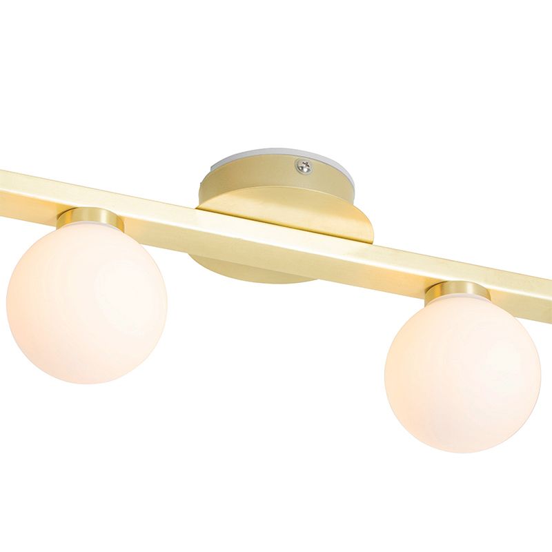 Moderne plafondlamp messing IP44 4-lichts - Cederic