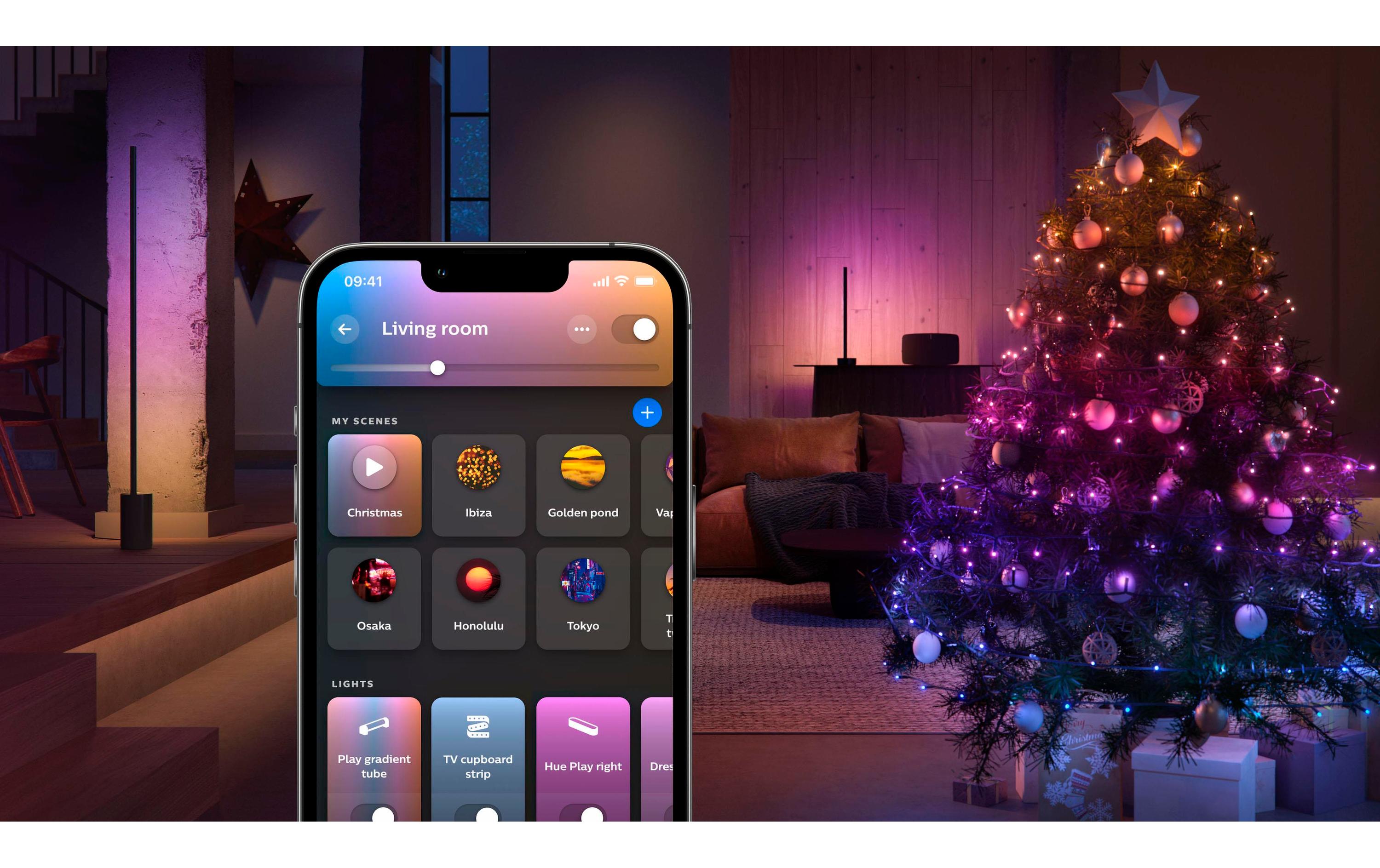 Festavia Lichterkette 40 m 500 LEDs CH<br>Smarte Weihnachtsbeleuchtung für den Innen- und Aussenbereich