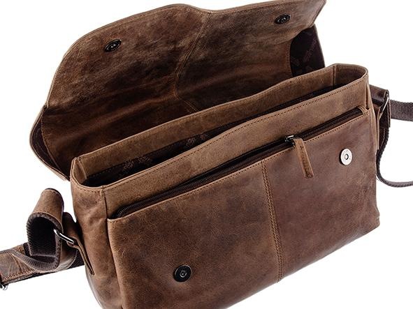 GreenLand Nature Messenger Bag »Montana« im Vintage Look