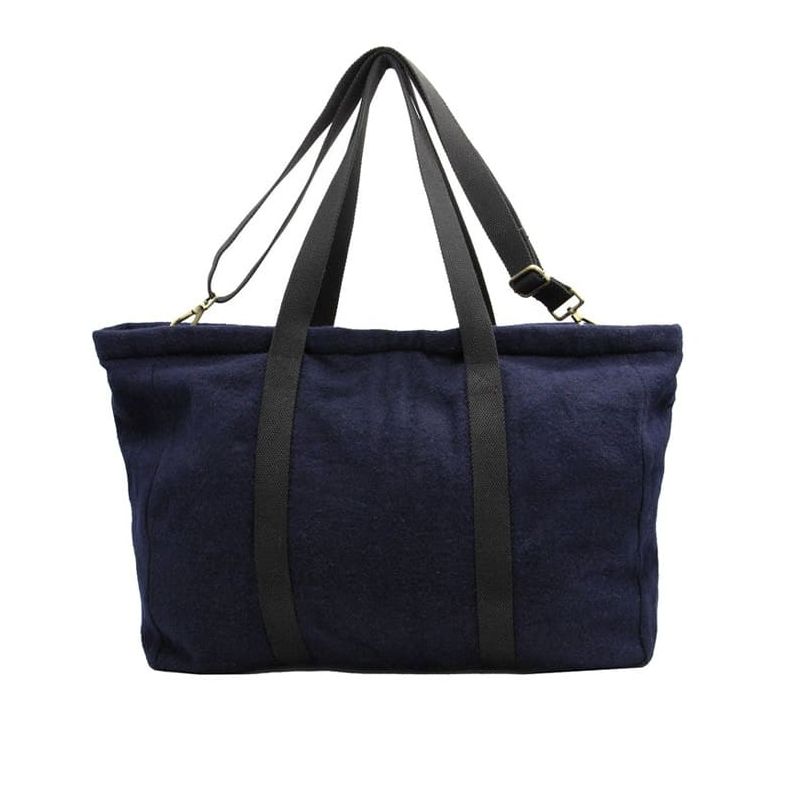 Sac Cabas Jean 60 cm Laine Marine
