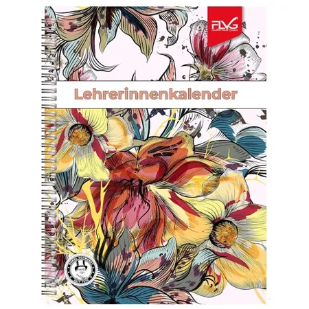 FLVG Lehrerinnenkalender Sonderedition Blume bunt, A4, 2024/2025