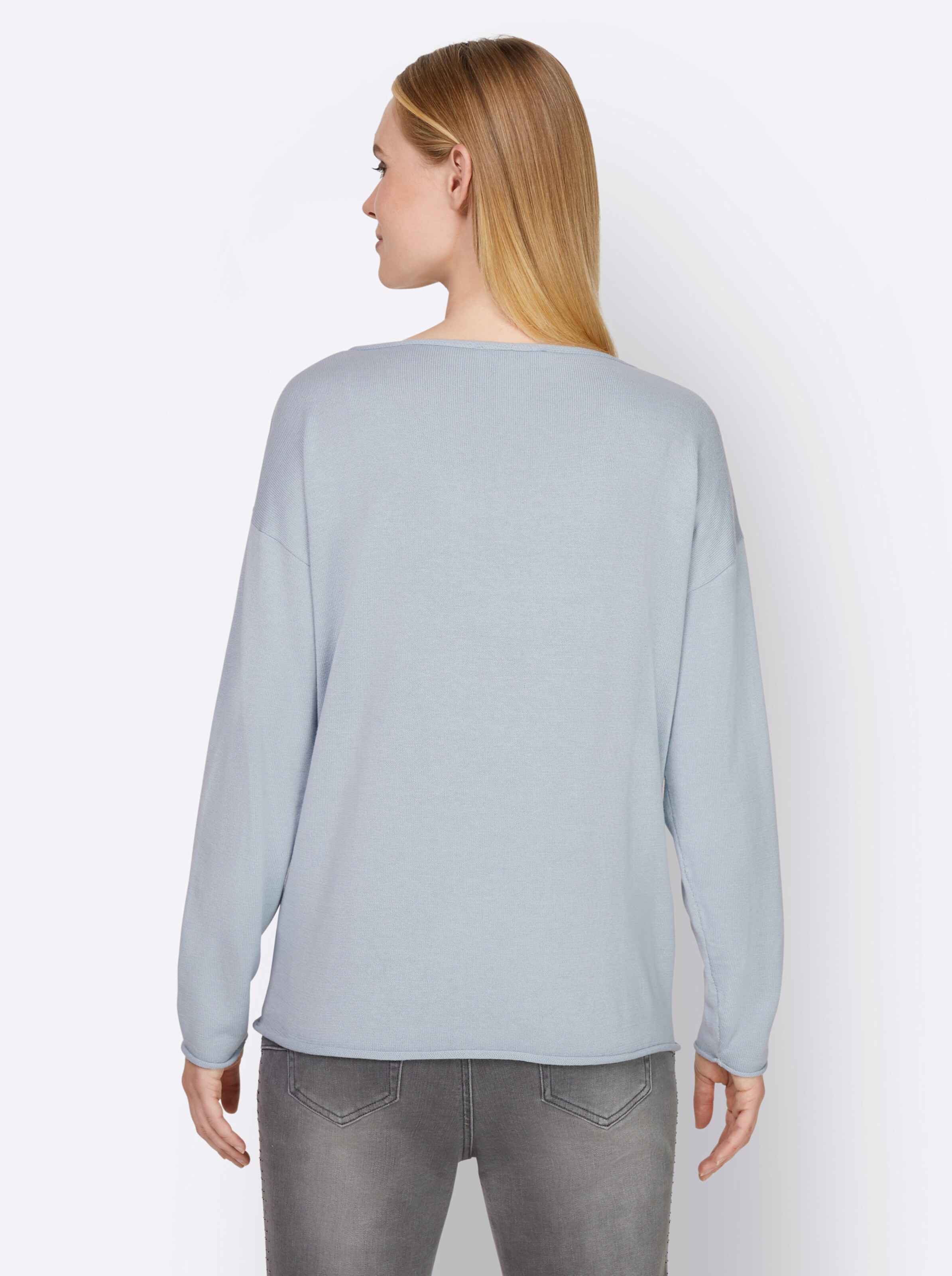 heine Pullover in hellblau-bedruckt