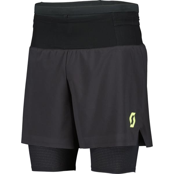 Short running SCOTT HYBRID SHORTS M'S RC RUN BLACK/YELLOW