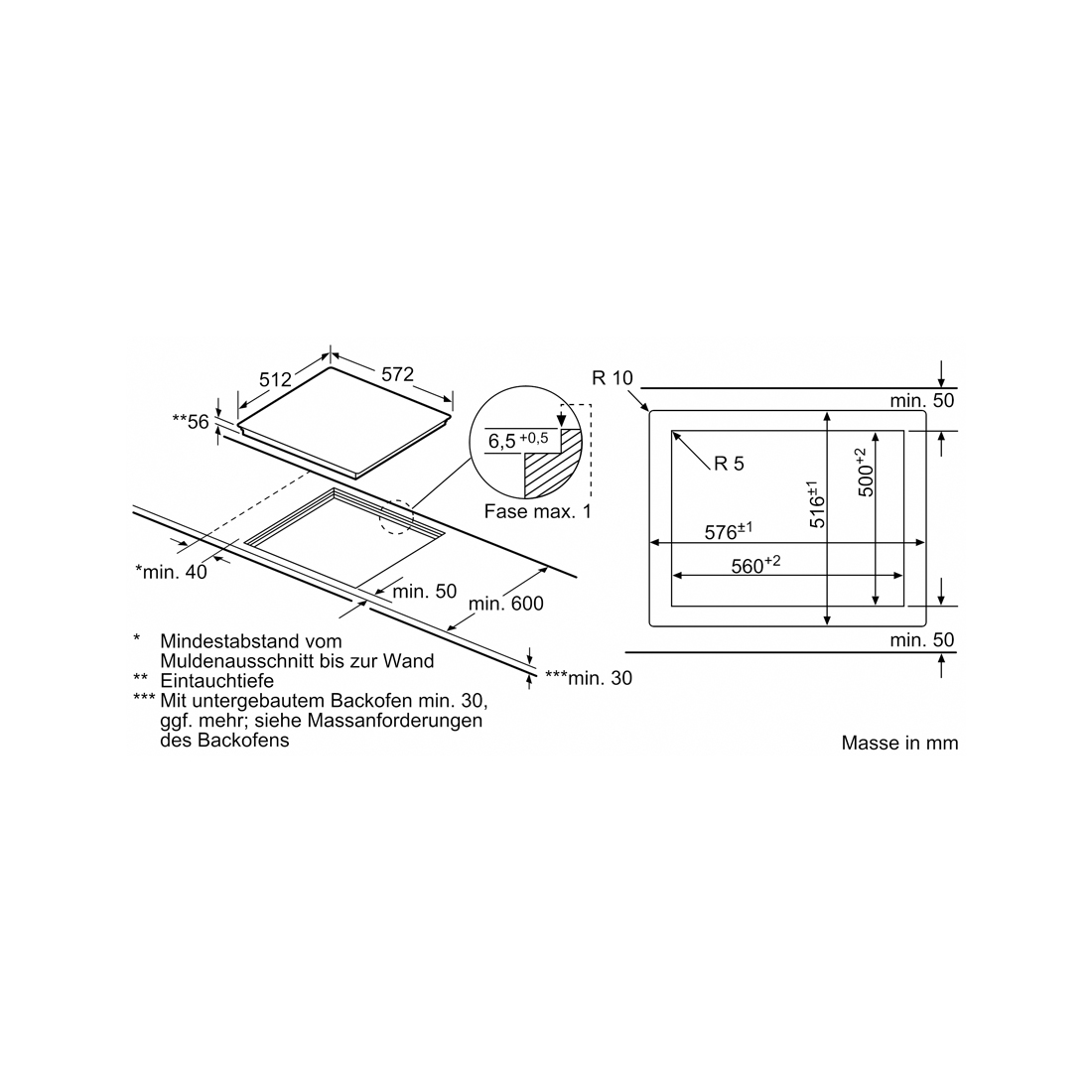 Siemens EH601LFC1E Induktionskochfeld flächenbündig 60cm