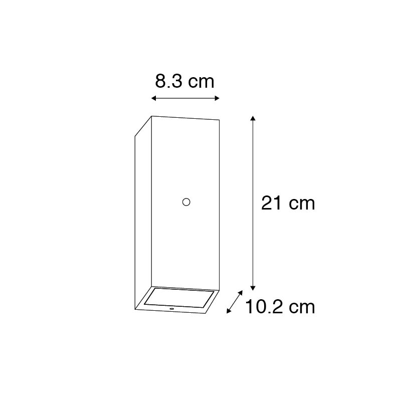 QAZQA Wandlamp donkergrijs 2-lichts IP44 met bewegingssensor - Baleno