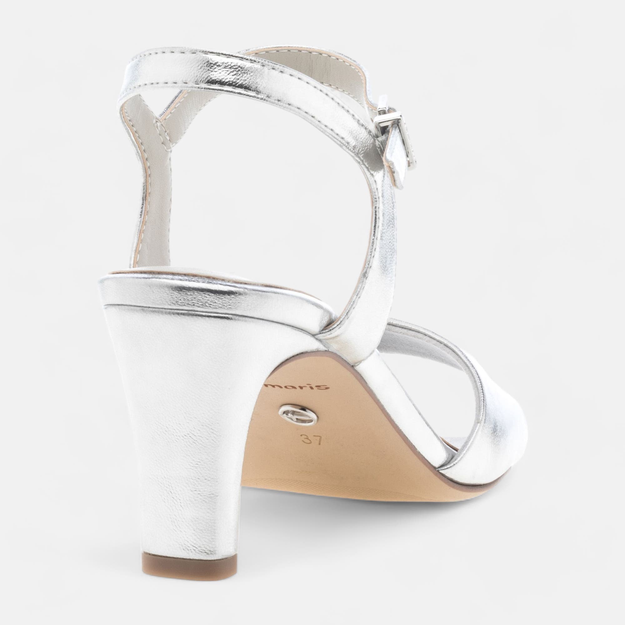 Nu-pieds à talon Femme argent