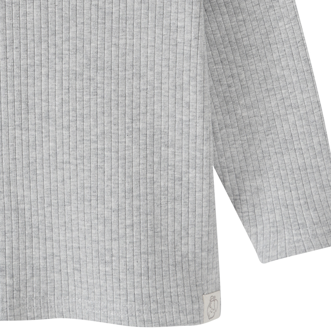 Topomini Pure Collection Baby Langarmshirt mit Rippstruktur hellgrau
