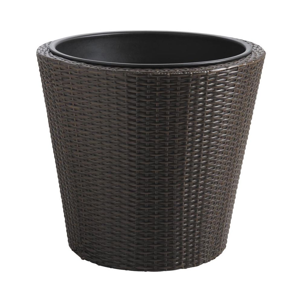 Cache-pots en résine tressée (lot de 3) ronde
