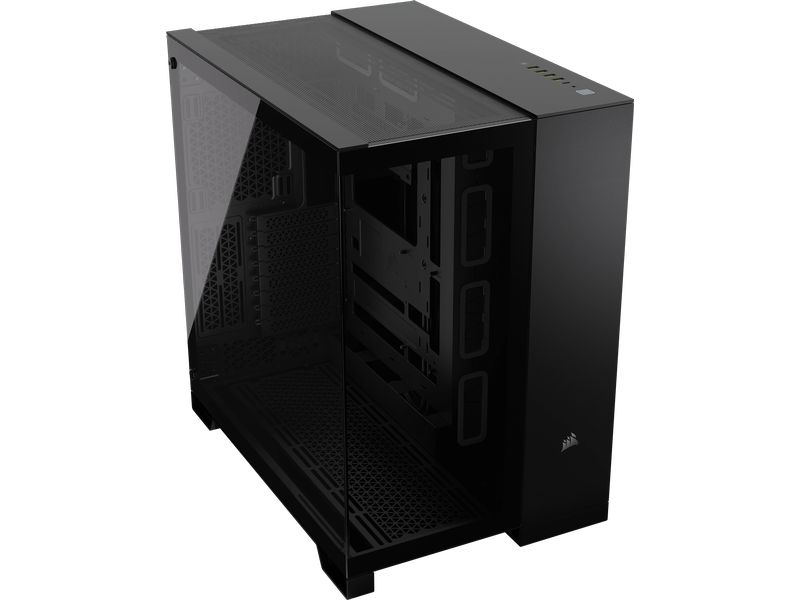 Corsair PC-Gehäuse 6500X Schwarz Mid-Tower PC-Case mit Zwei-Kammer-Design und herausragendem Luftstrom
