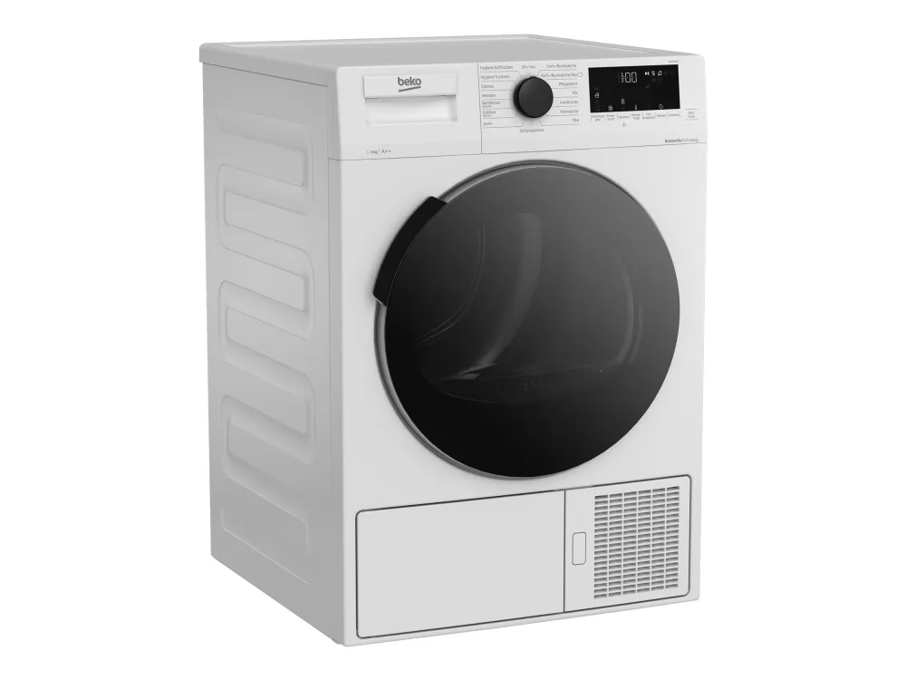 Beko DHC946GX - Tørremaskine - bredde: 59.7 cm - dybde: 59.9 cm - højde: 84.6 cm - frontbetjening - hvid