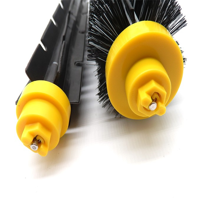(2-tlg. Set) Ersatz Bürste Gummi Lamelle Reinigungs Kit für iRobot Roomba Staubsauger Roboter Serie 800 / 900 - Schwarz