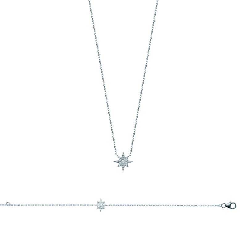 Bracelet Femme - Argent 925 - Oxyde de zirconium - Longueur : 18 cm
