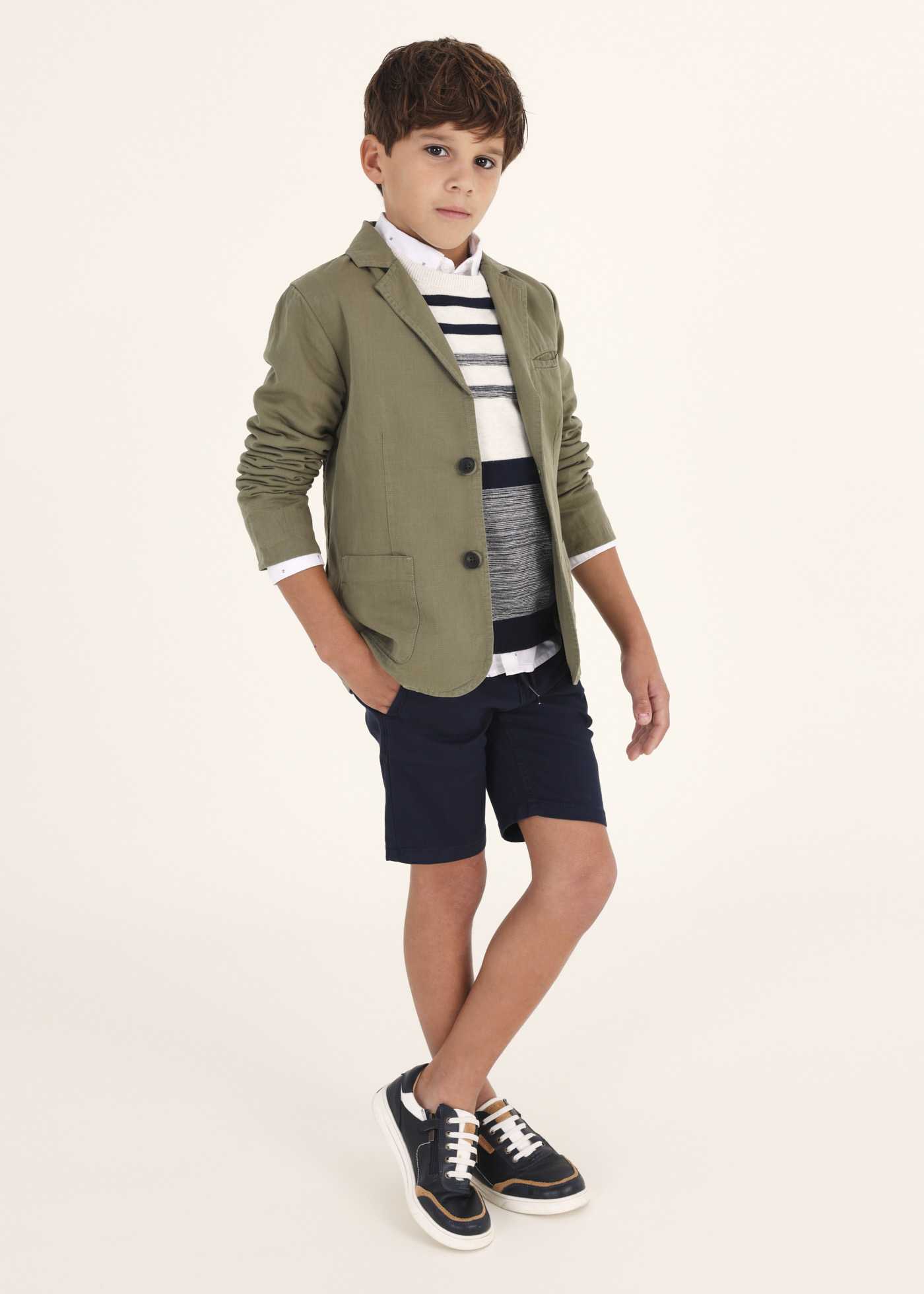 Blazer de algodão para menino