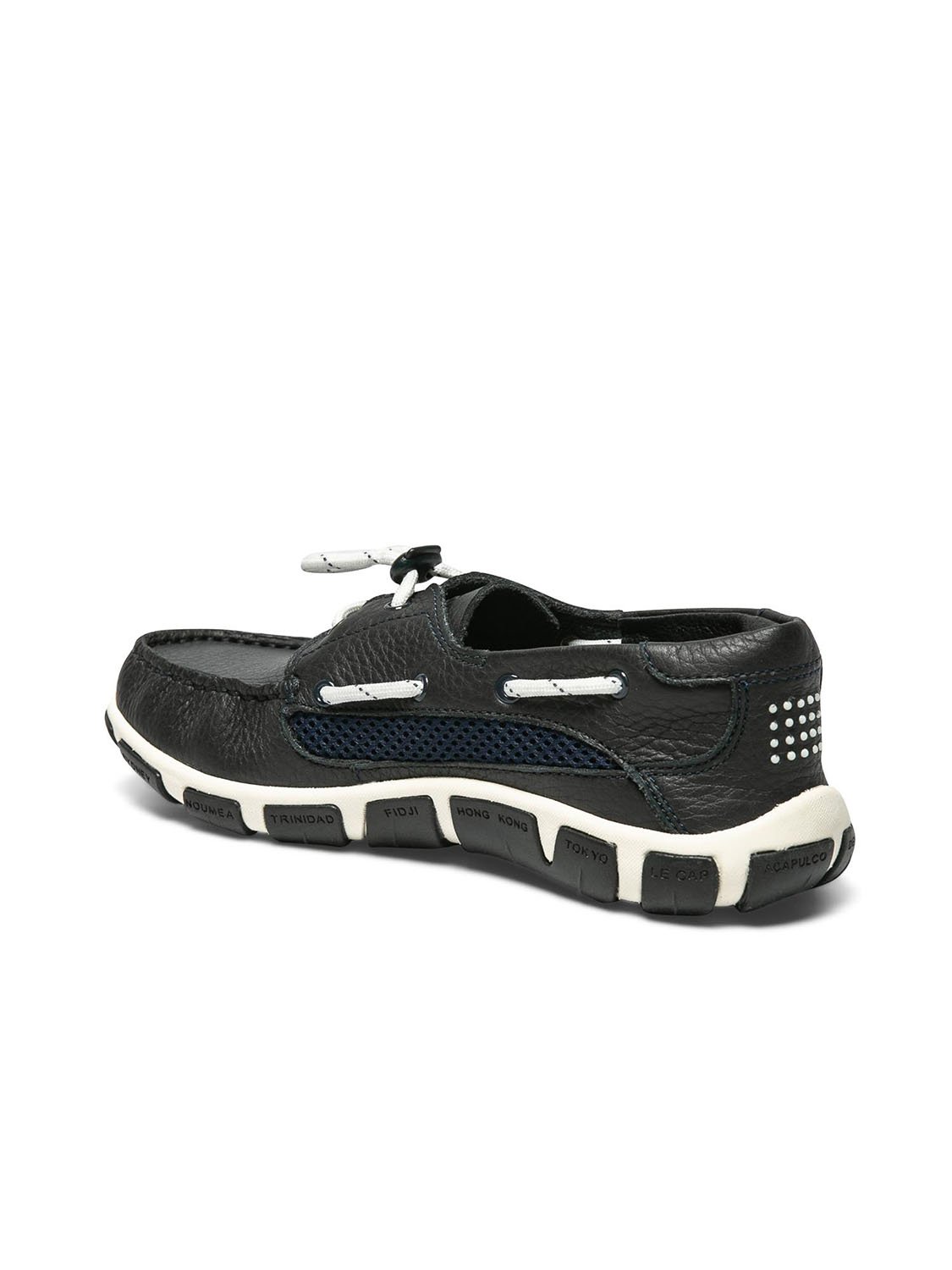 Chaussures Bateau Femme Dessus Cuir Marine