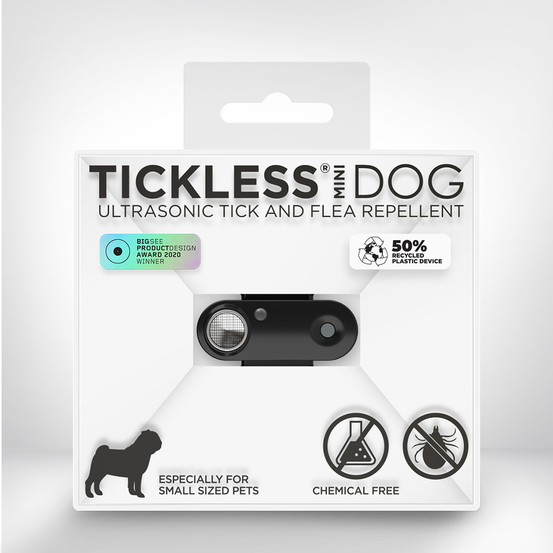 Répulsif rechargeable à ultrasons pour chien Tickless Mini Dog noir