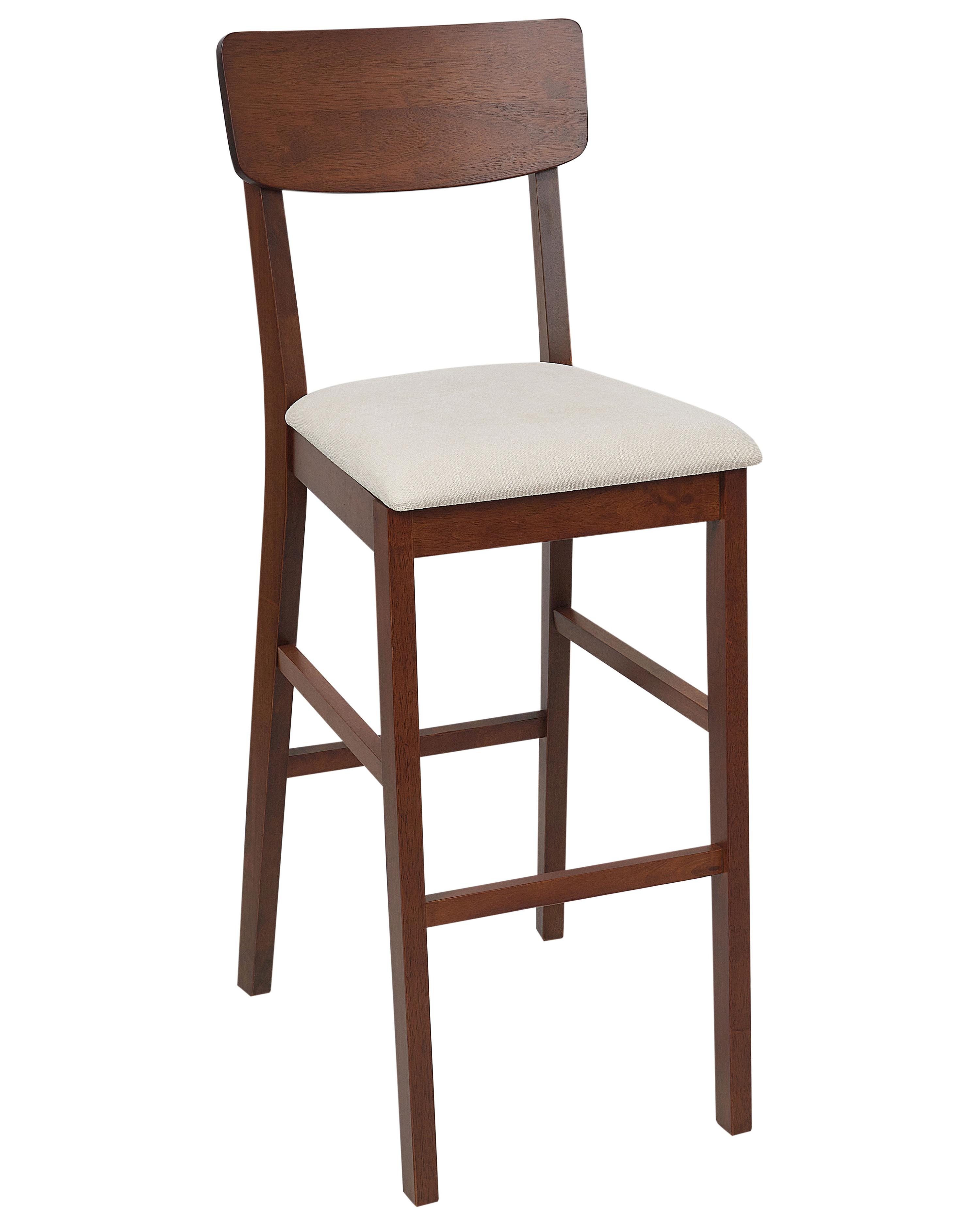 Set van 2 barstoelen AMBLER Donkerbruin/beige