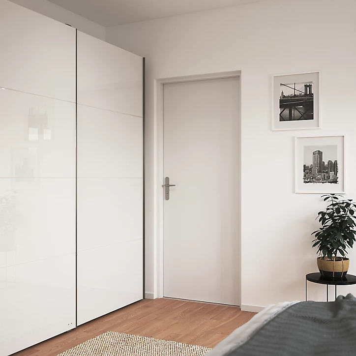 Bloc-porte Alpille blanc H.204 x l.83 cm, réversible