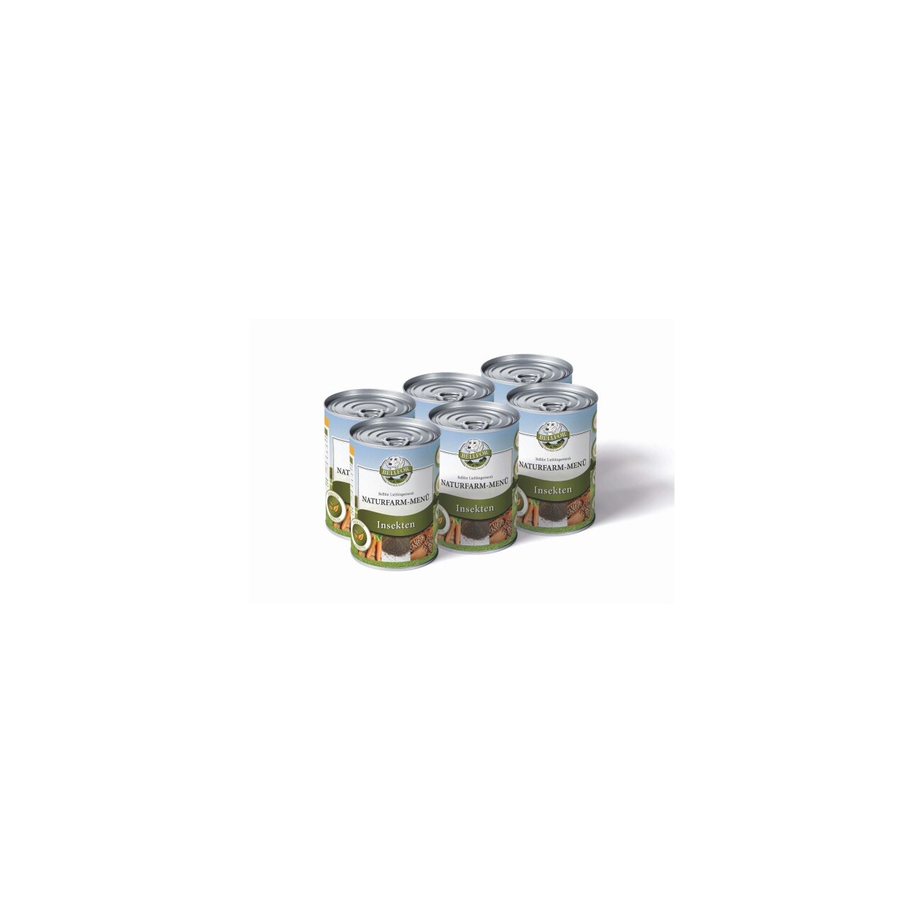 Bellfor Hundefutter Nass mit Insekten - Naturfarm-Menü - 6x400g