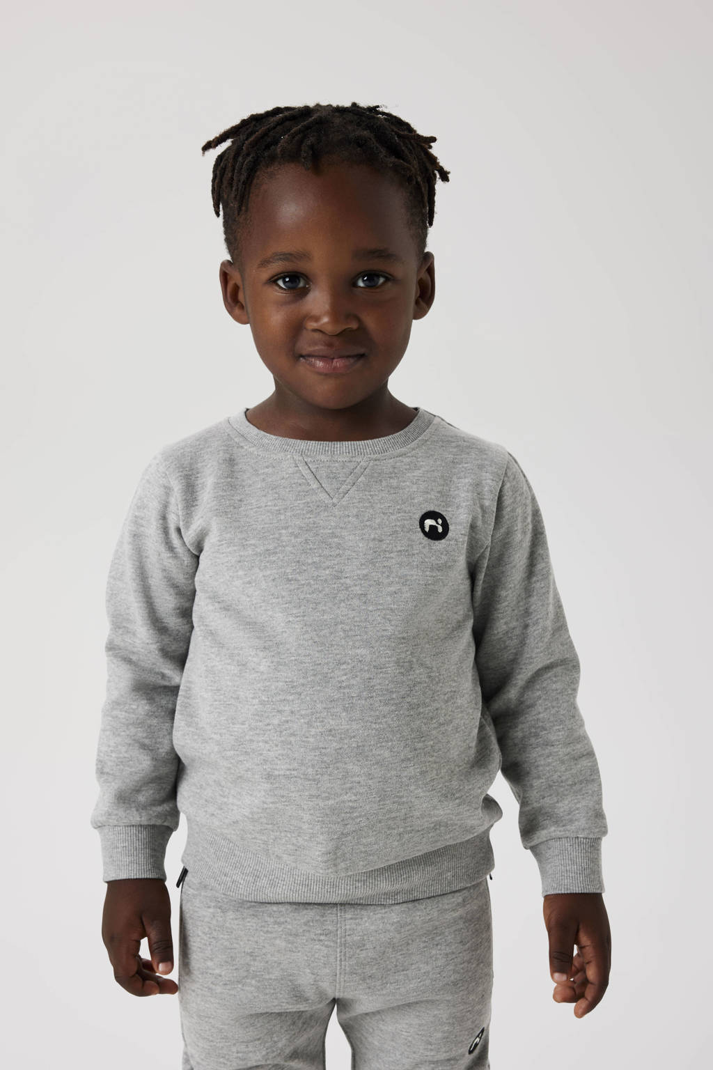 NAME IT sweater NMMVIMO grijs melange