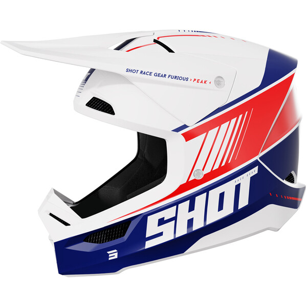 Shot - Casque enfant Furious Kid Peak Blanc / Bleu / Rouge / Brillant