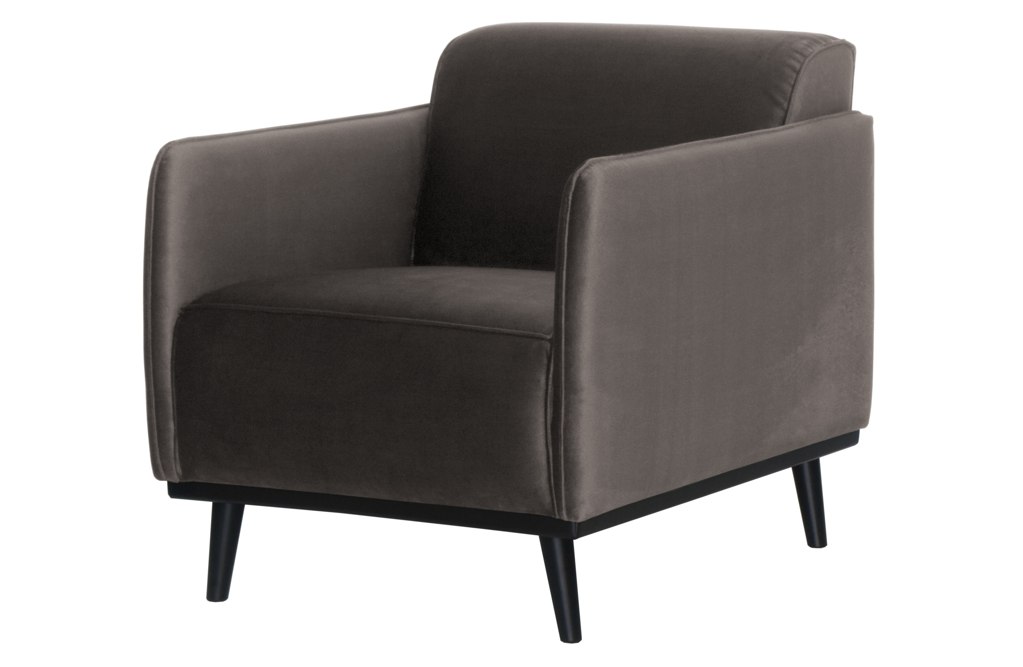Fauteuil Statement met arm fluweel - Taupe