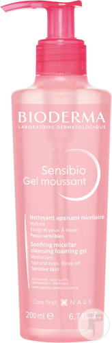 Bioderma Sensibio Gel Moussant Nettoyant Apaisant Visage Pour Peaux Sensibles 200ml