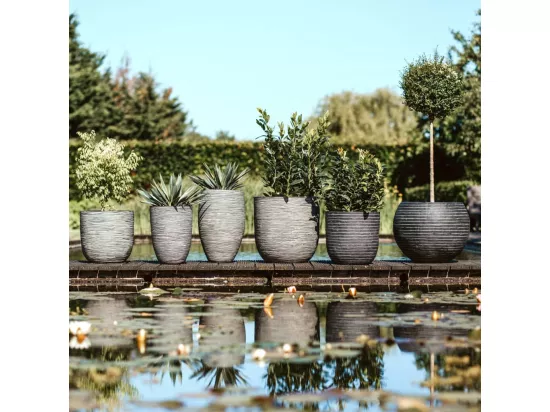 Pot à fleurs Rib élégant Deluxe 45x72 cm Anthracite