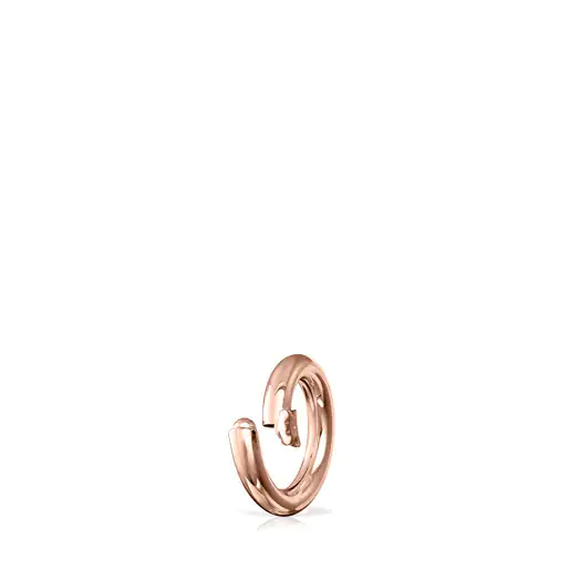Anel pequeno com banho de ouro rosa 18k sobre prata.