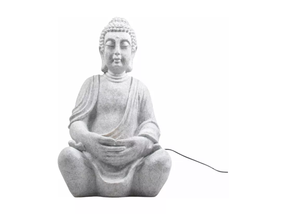 Fontaine bouddha assis position lotus 30 x 25 x 50 cm
