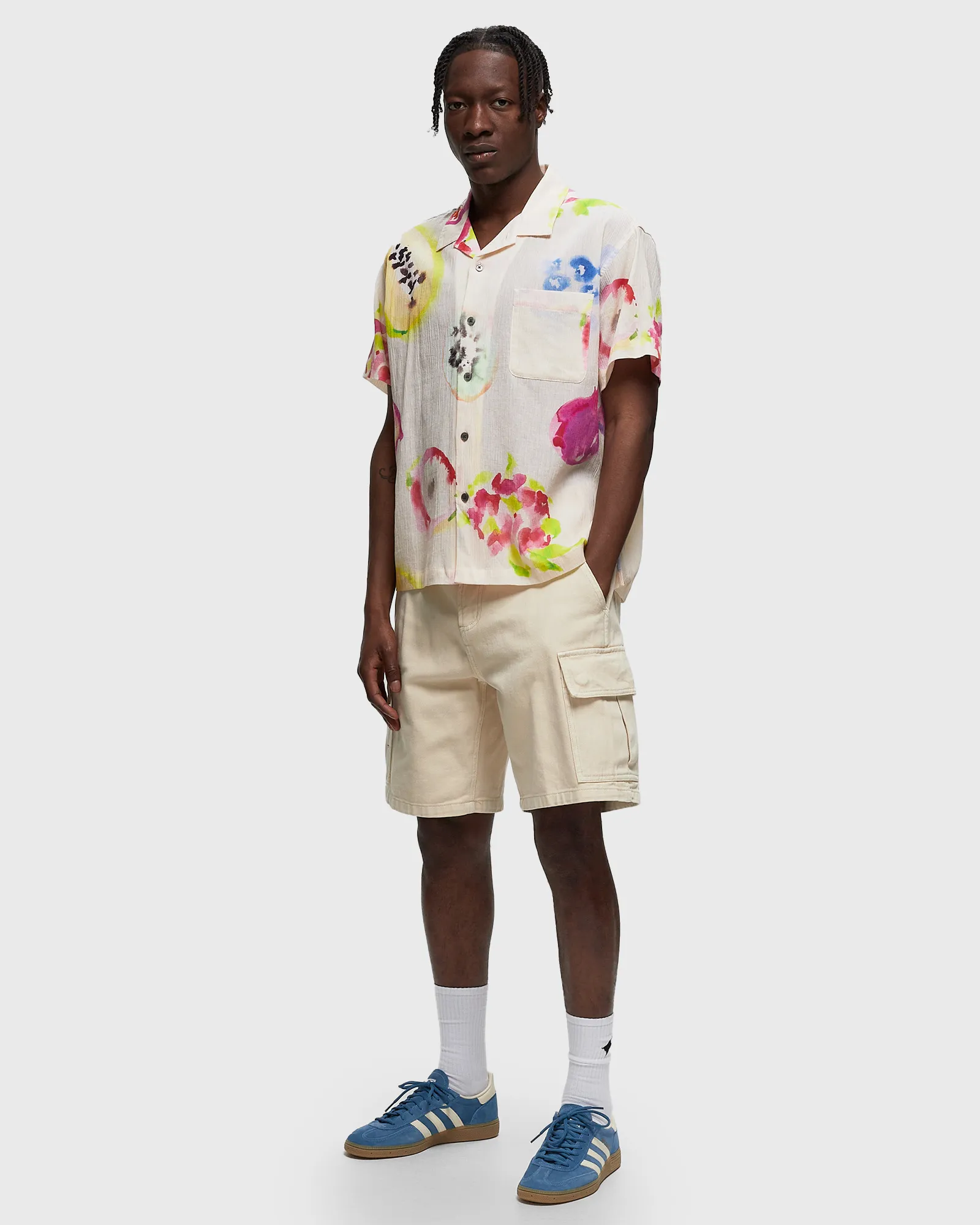 Obey Bigwig baggy denim cargo short