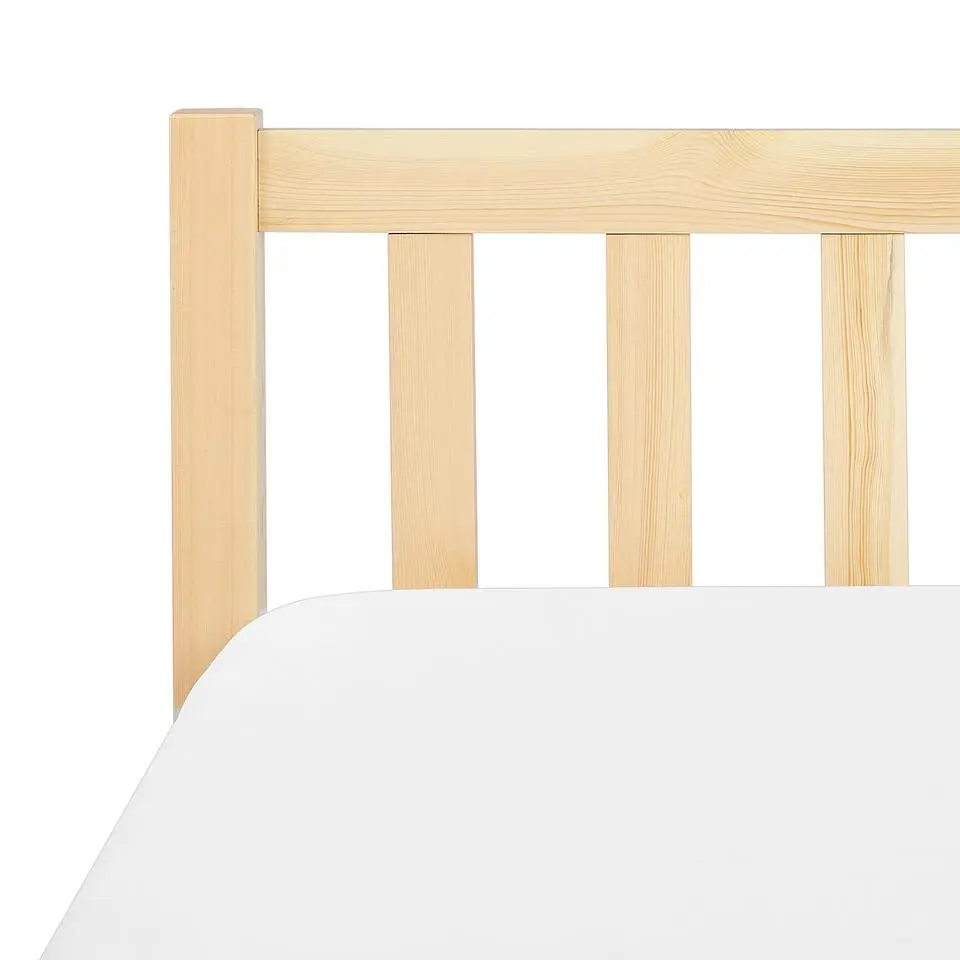 FLORAC - Bed - Lichthout - 140 x 200 cm - Dennenhout