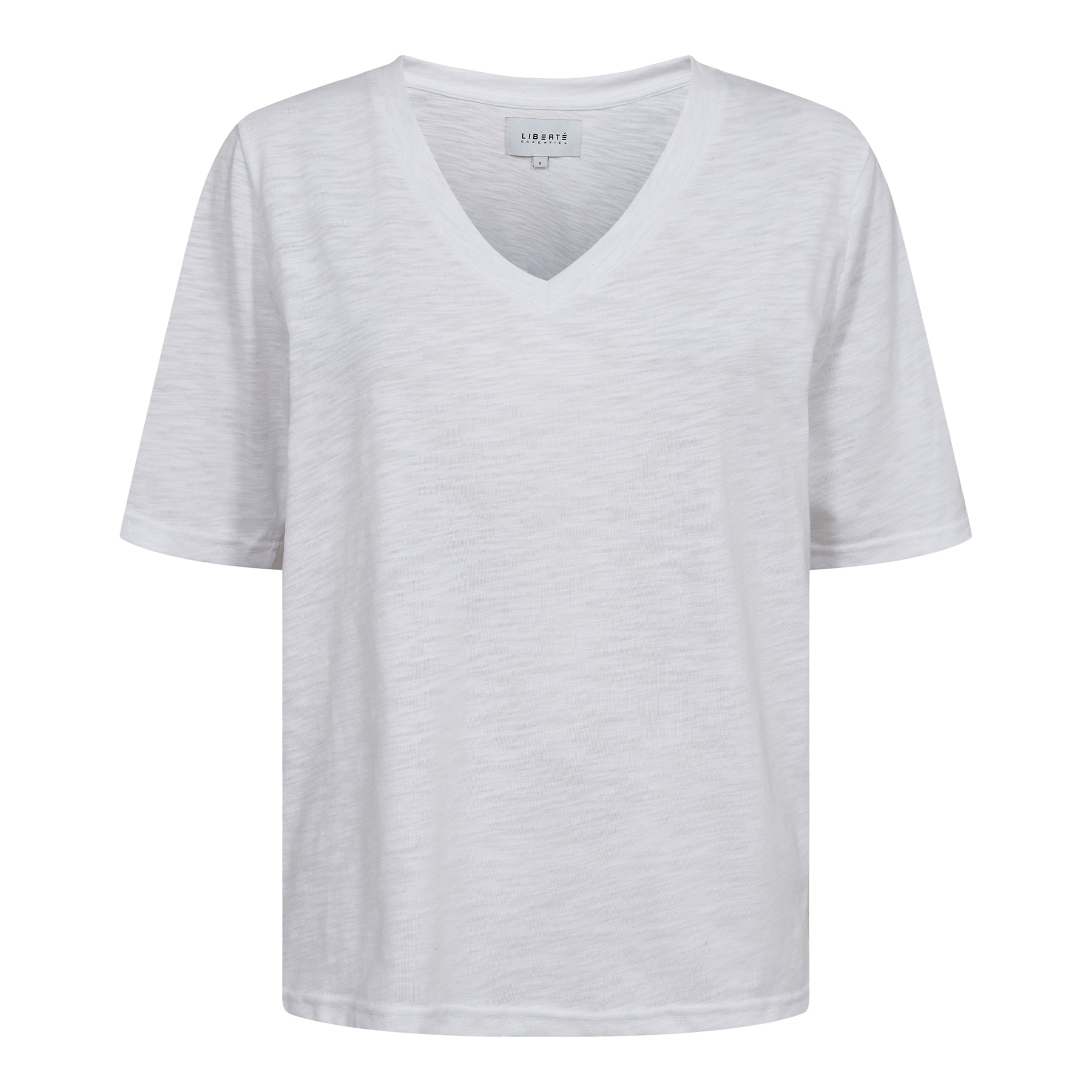 Liberte Ulla-Ss-Vneck-Tshirt white