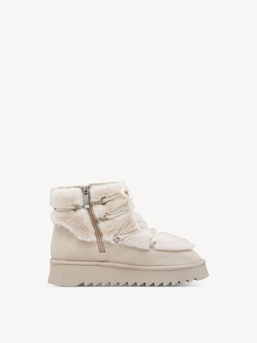 Enkellaarsje - beige warme voering