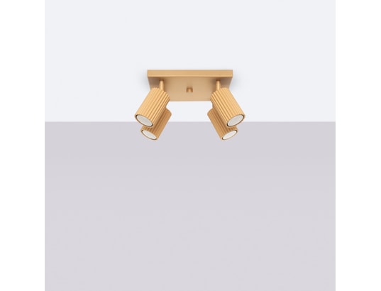 SOLLUX LIGHTING - Plafonnier karbon 4 or