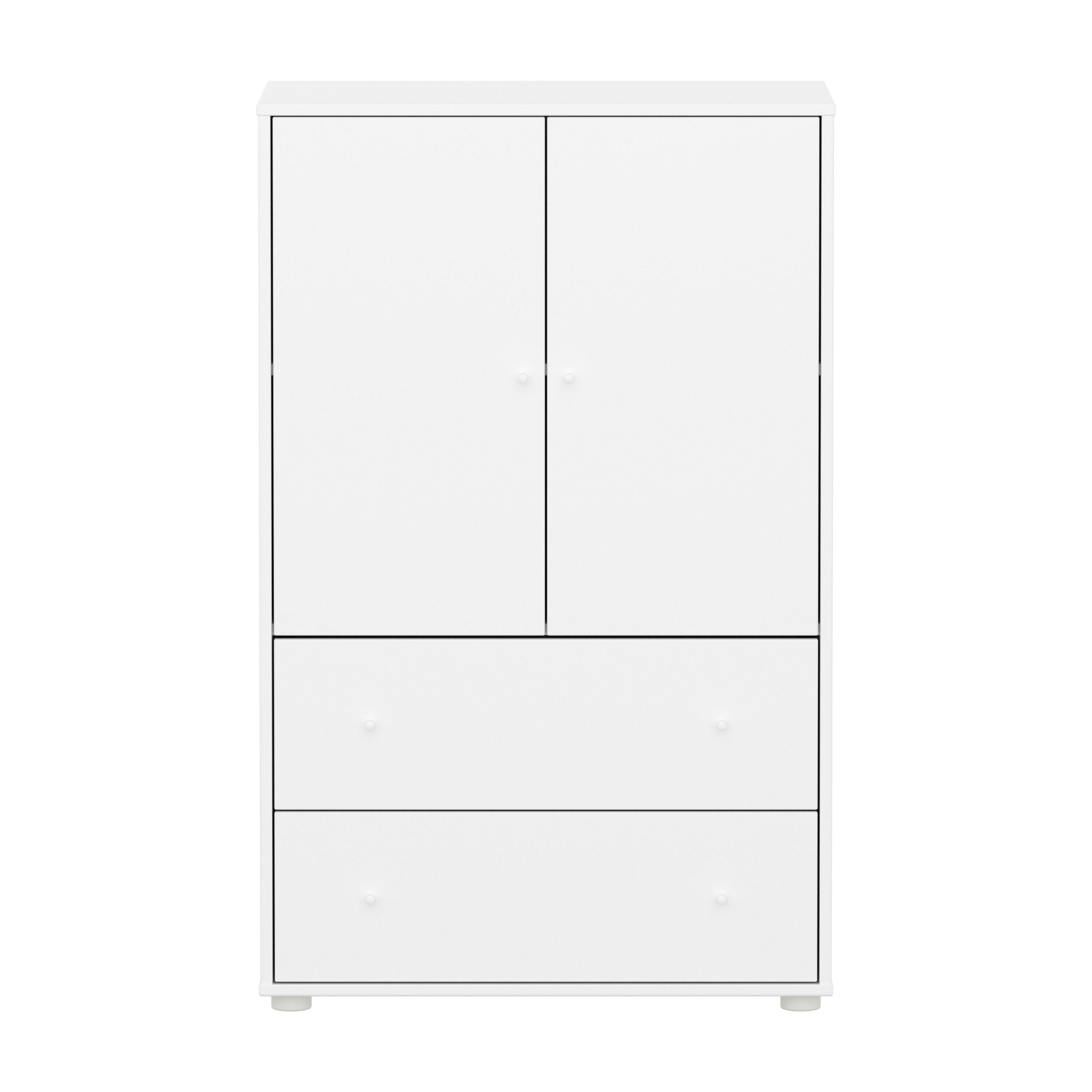 Flexa SAGA Schrank - Weiss / B: 75.0 cm x T: 45.0 cm x H: 120.0 cm