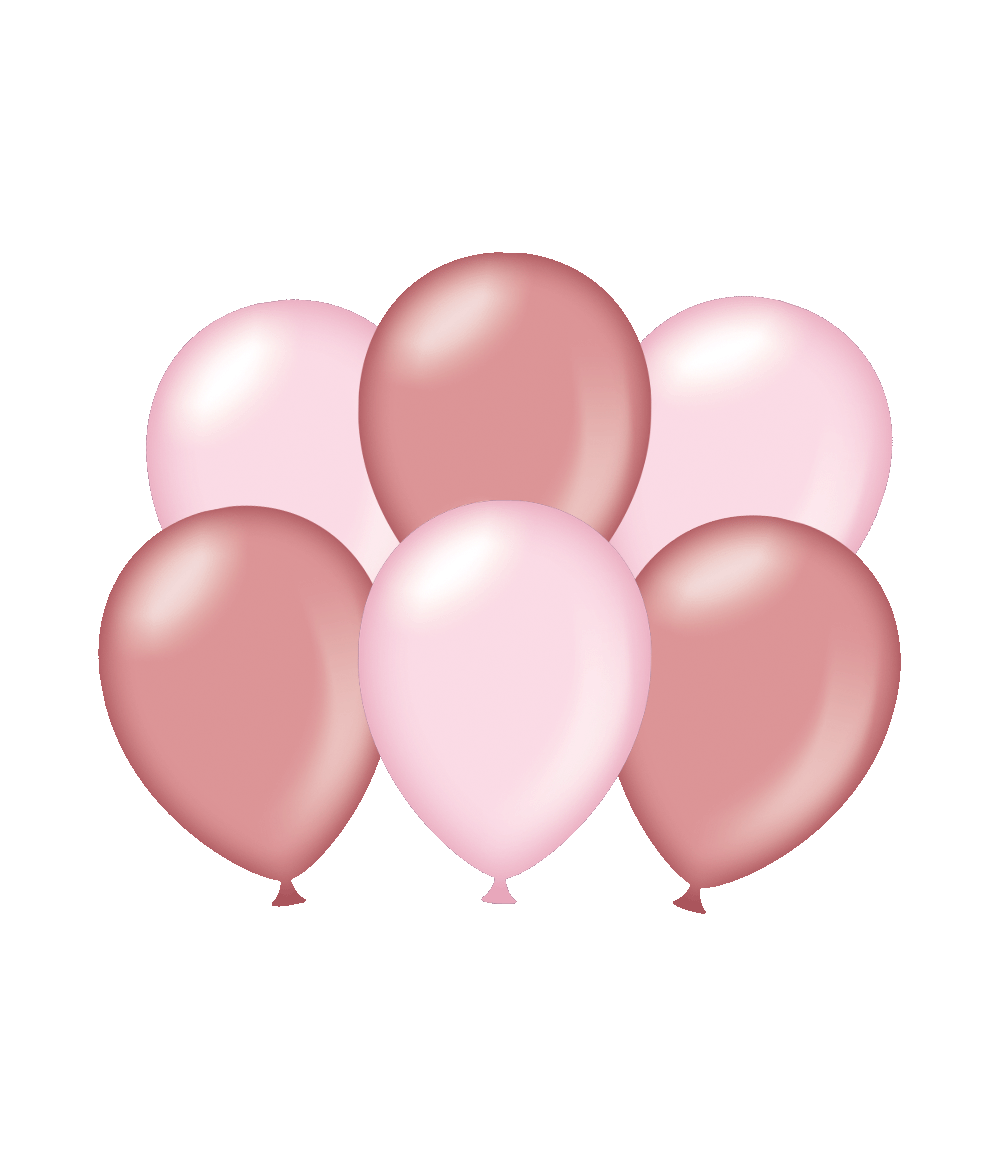 Roze Ballonnen Metallic 30cm 6st