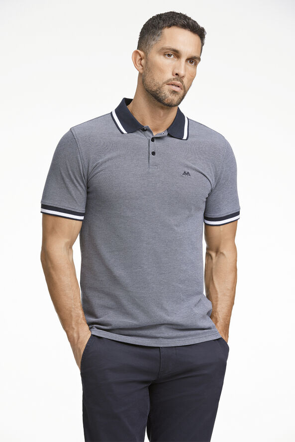 Lindbergh Cotton pique polo S/S Blå
