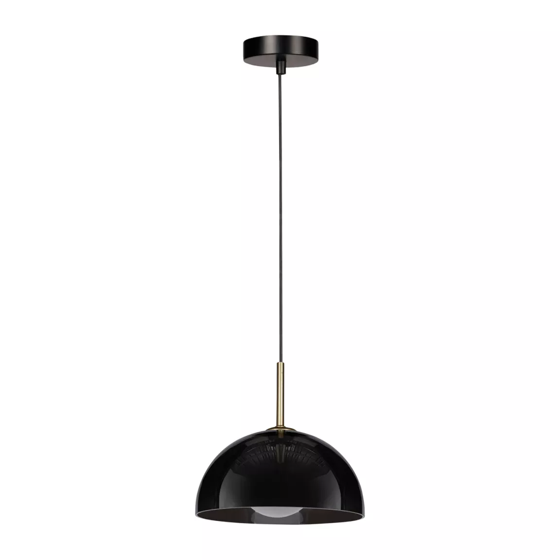 Suspension lumineuse en verre (D20 cm) Luméa Noir